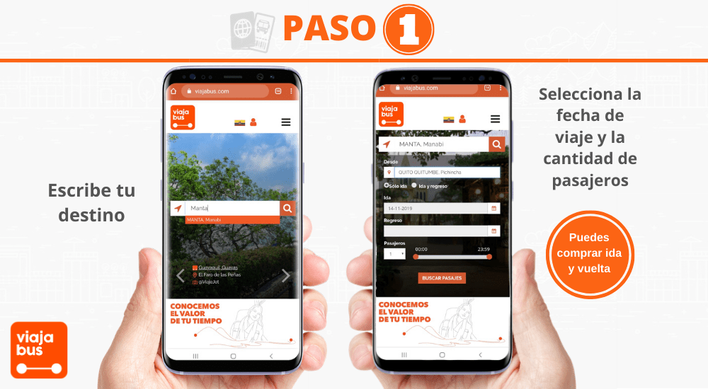 Busca tu viaje de ida o vuelta y compra tu pasaje por internet